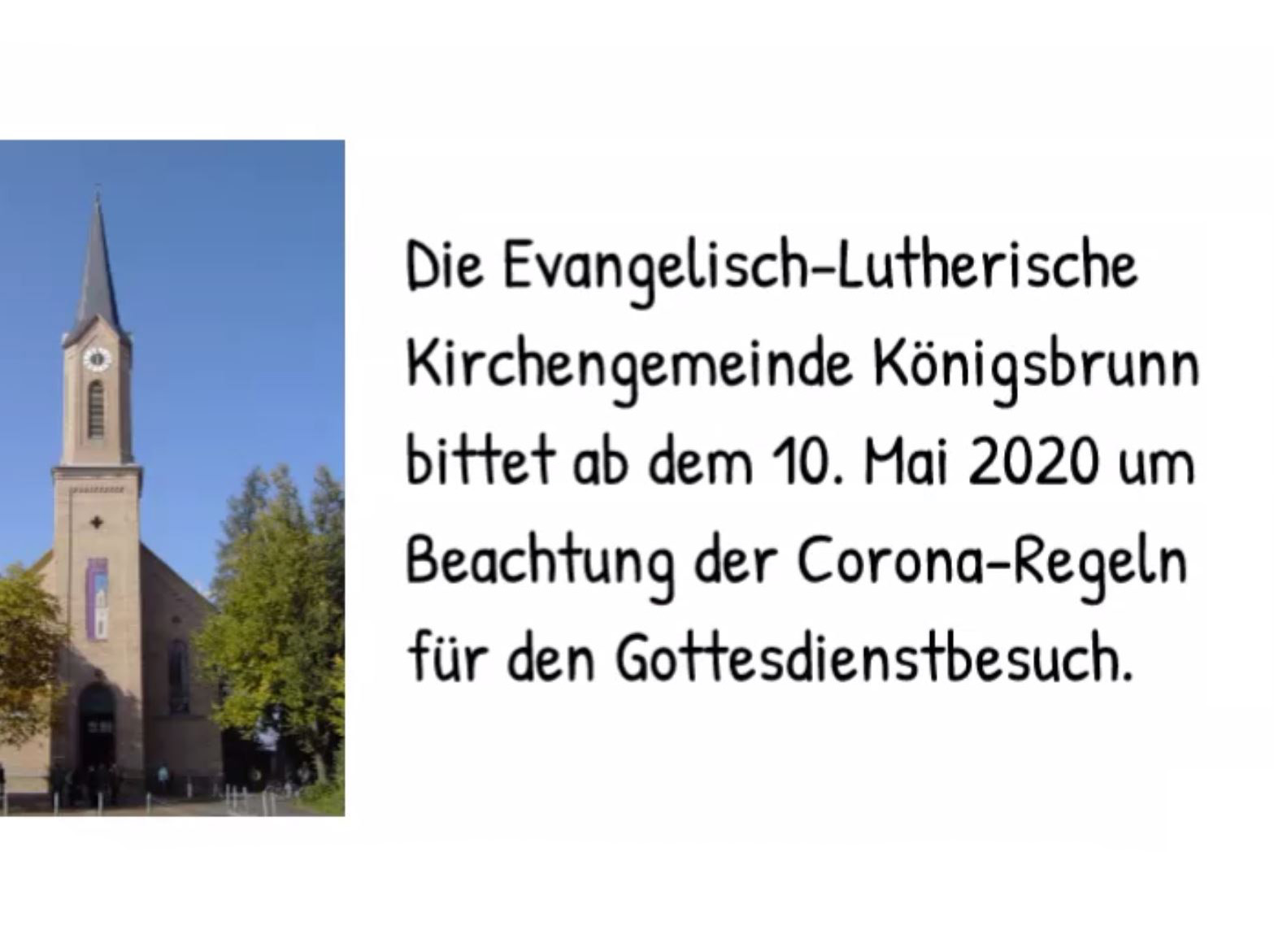 Gottesdienste und die neuen Corona - Regeln - Evangelisch Lutherische Kirchengemeinde Königsbrunn